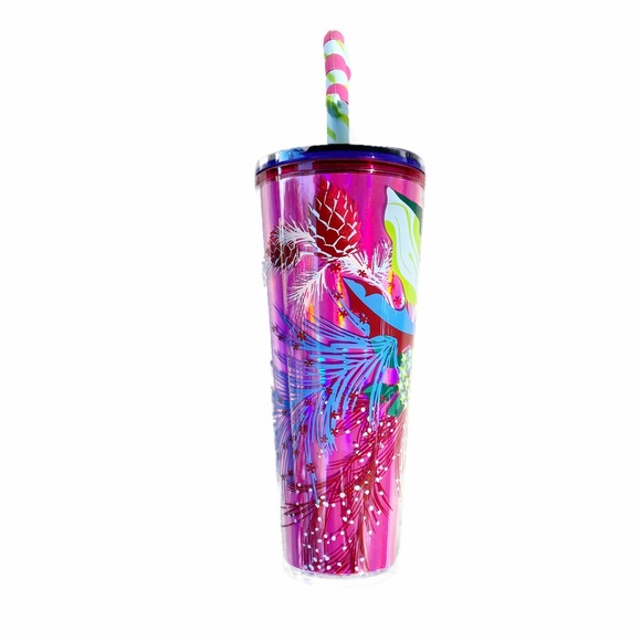 Starbucks Other - Starbucks | 2023 Holiday Tumbler, Iridescent Pink w/ Candy Cane Topper